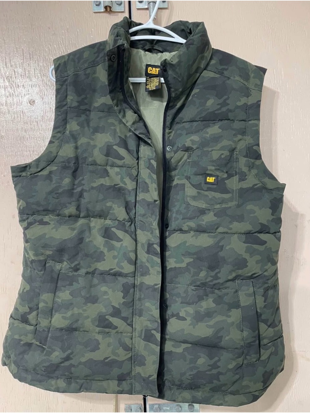 Women's Camo Puffer Vest - Olive Camo
